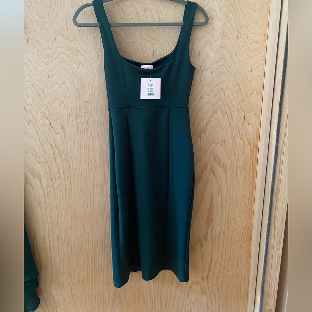 Showpo Dark Green Midi Dress